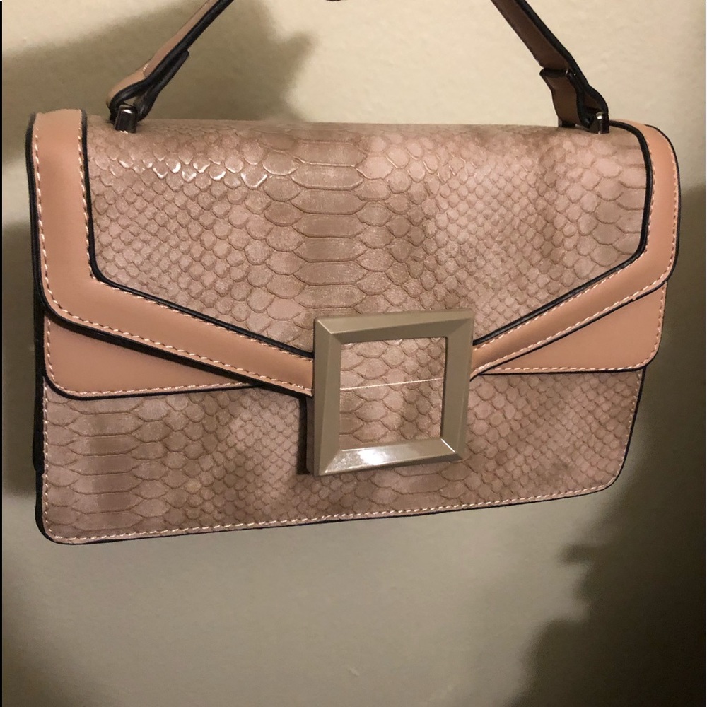 Nude Snakeskin Handbag